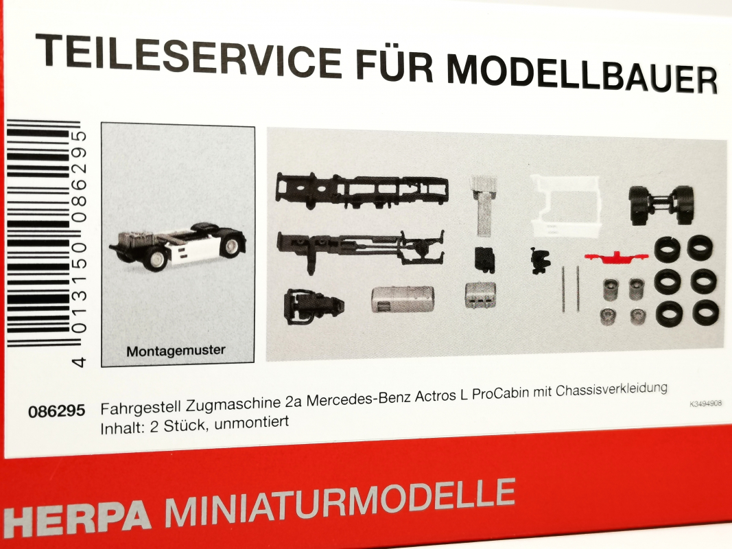 086295 Fahrgestell 2a Mercedes-Benz Actros L ProCabin m. Chassisverkl. (2 Stück) Herpa