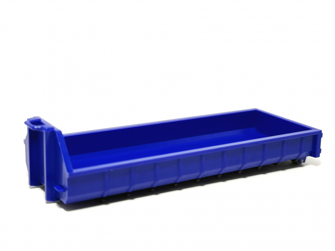 Abrollmulden, flach  THW blau Herpa 863