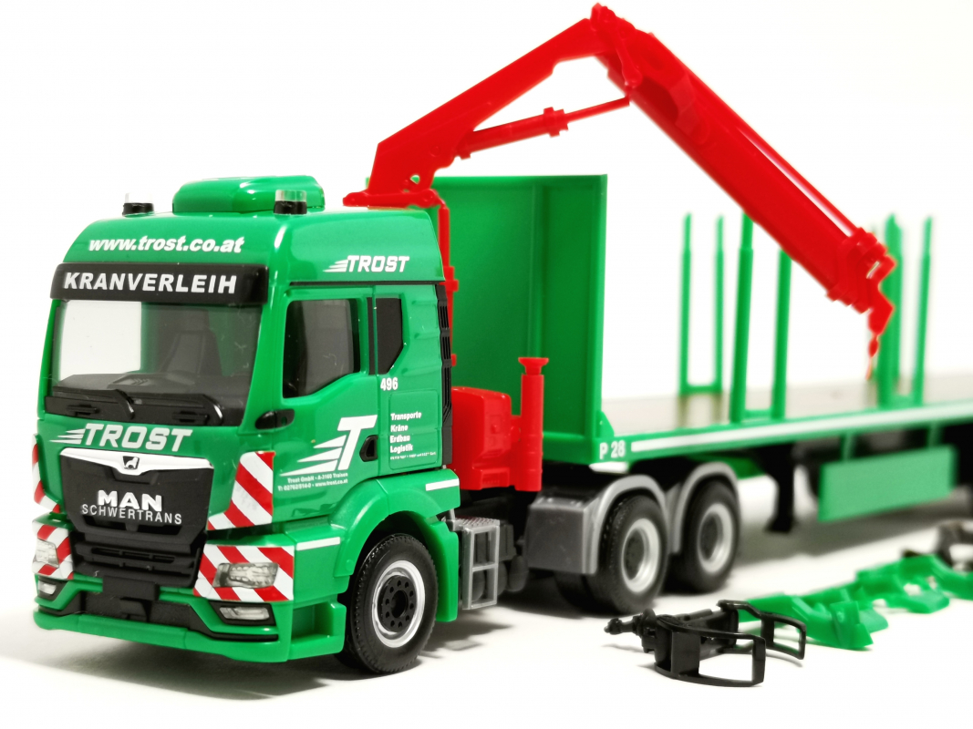 Preview: 320368 MAN TGS TM Rungen-Sattelzug "Trost" (Österreich) Herpa