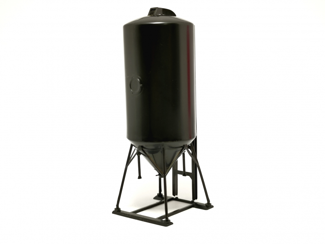 Standsilo 22,5m³ 1:87, schwarz unmontiert Herpa C419