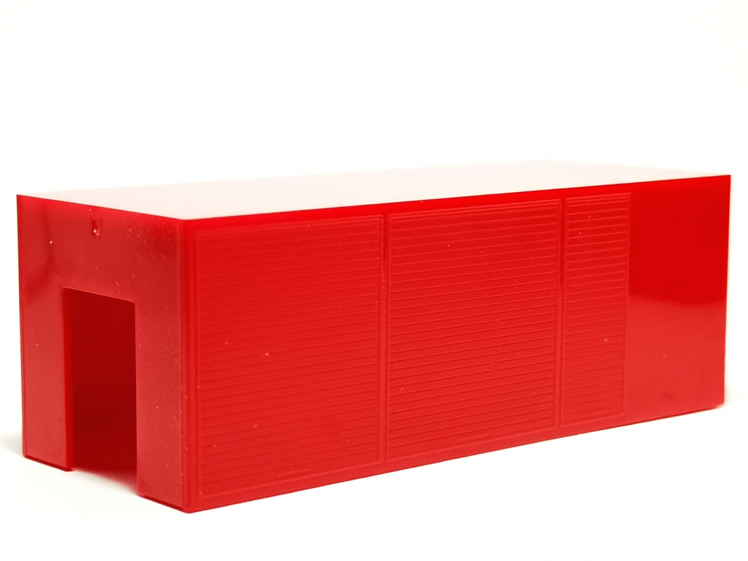 Feuerwehrcontainer ohne Bodenplatte rot 3x Rollläden Herpa C441