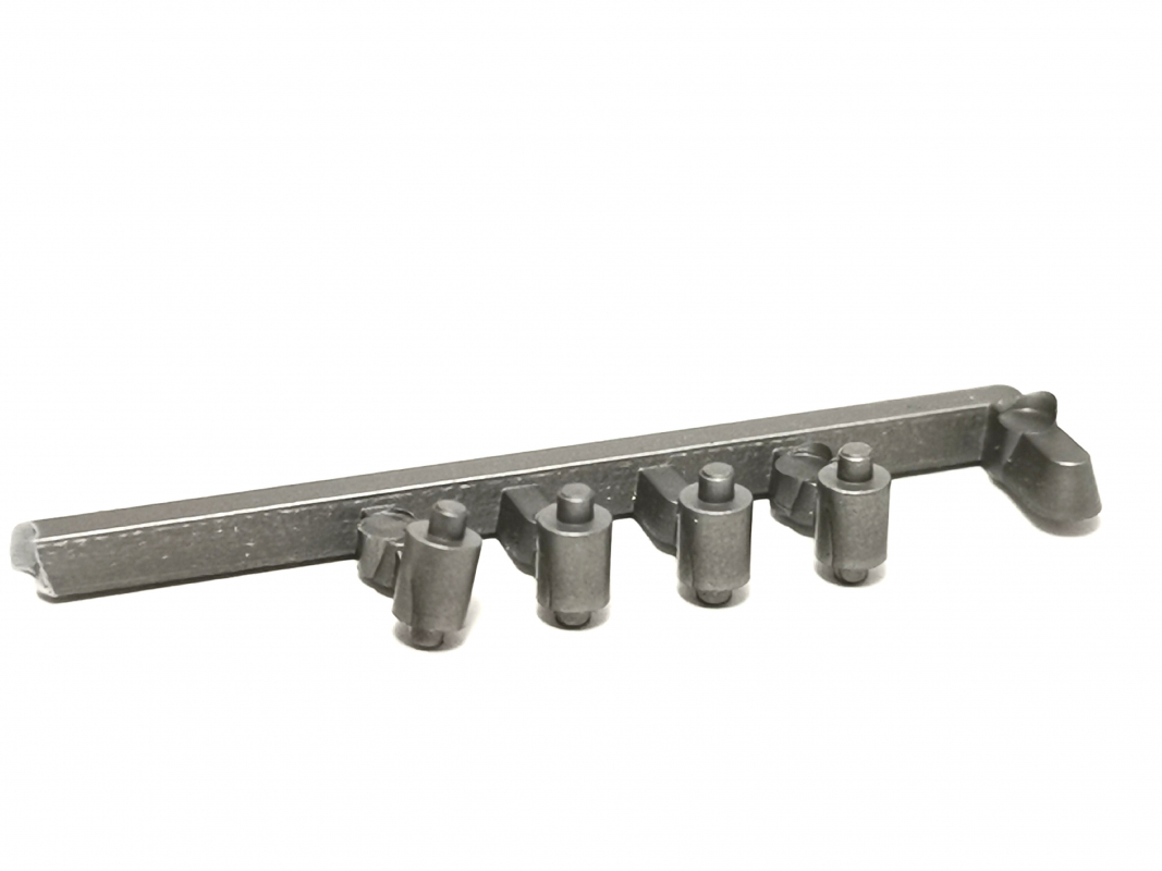 4x Rolle für Abrollmulde, silber Herpa C425