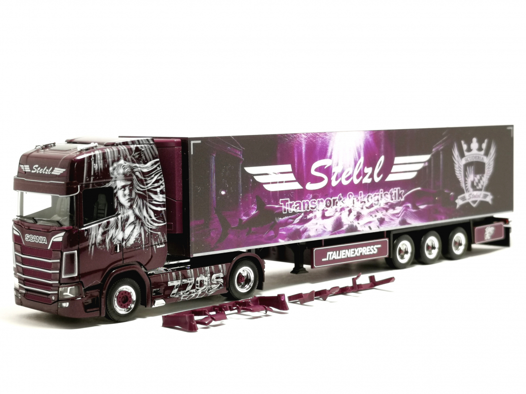 939935 Scania CS 20 HD Kühlkoffer Sattelzug "Stelzl" - Sommerfest 2026 - Herpa