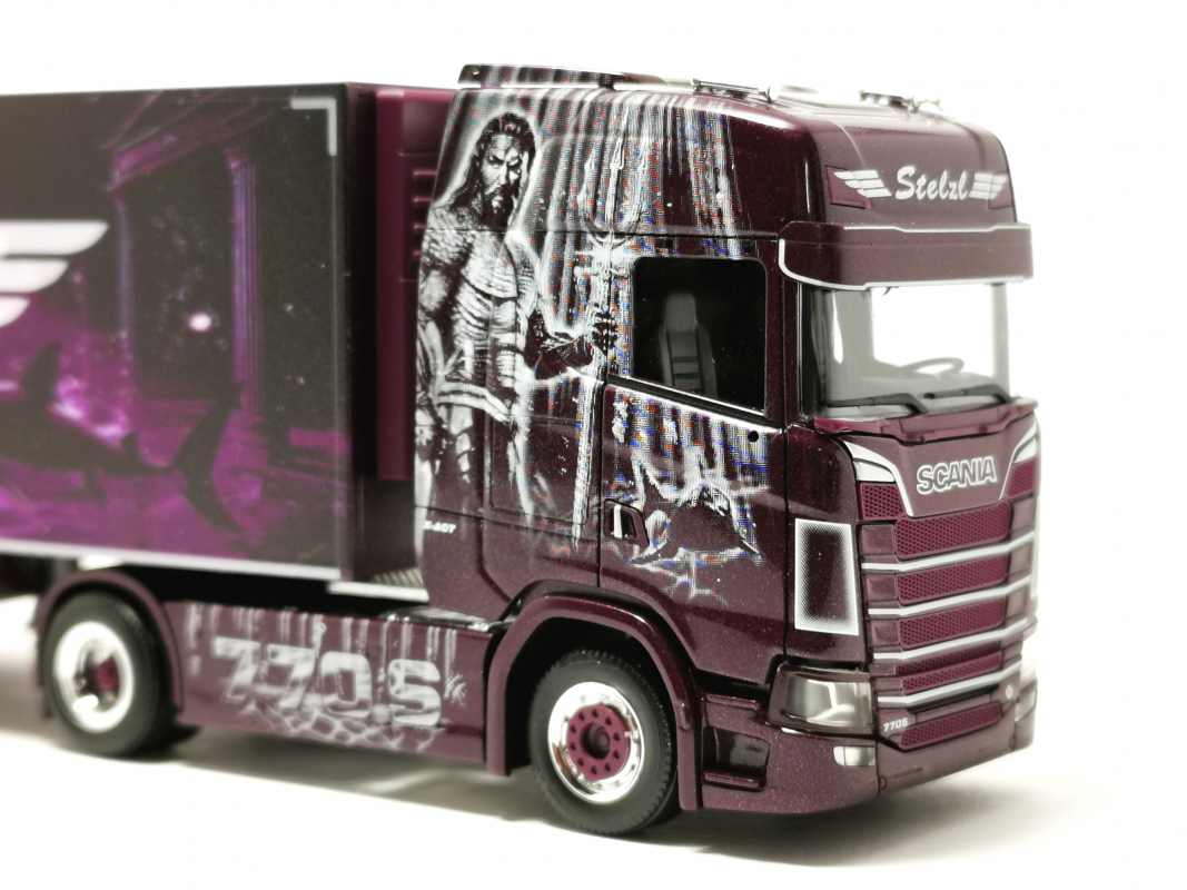 Preview: 939935 Scania CS 20 HD Kühlkoffer Sattelzug "Stelzl" - Sommerfest 2026 - Herpa