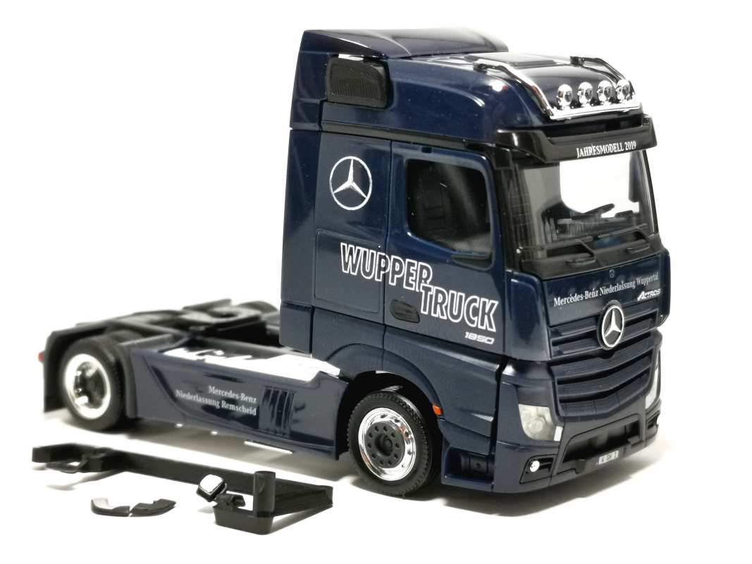 Preview: Mb Actros Bigspace´18 Lowliner Zugmaschine "Wupper Truck" Herpa 2019
