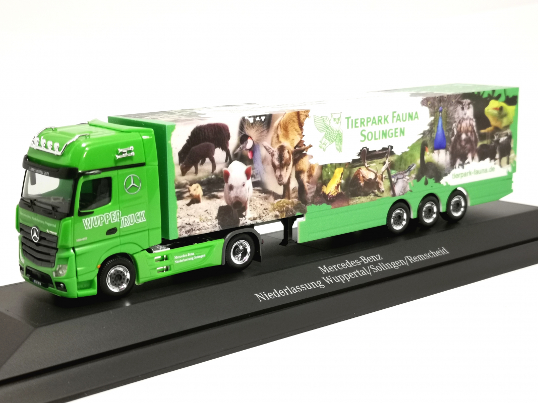 Mercedes-Benz Actros´18 Koffer Sattelzug "Tierpark Fauna" Herpa 2021 PC