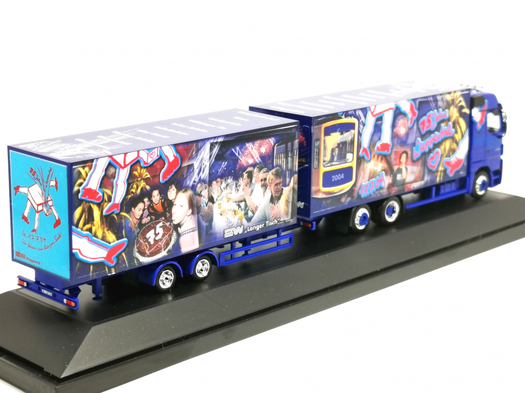 Preview: Mercedes-Benz Actros LH Volumen-Hängerzug "75 JAhre Wuppertal" Herpa 2004 PC