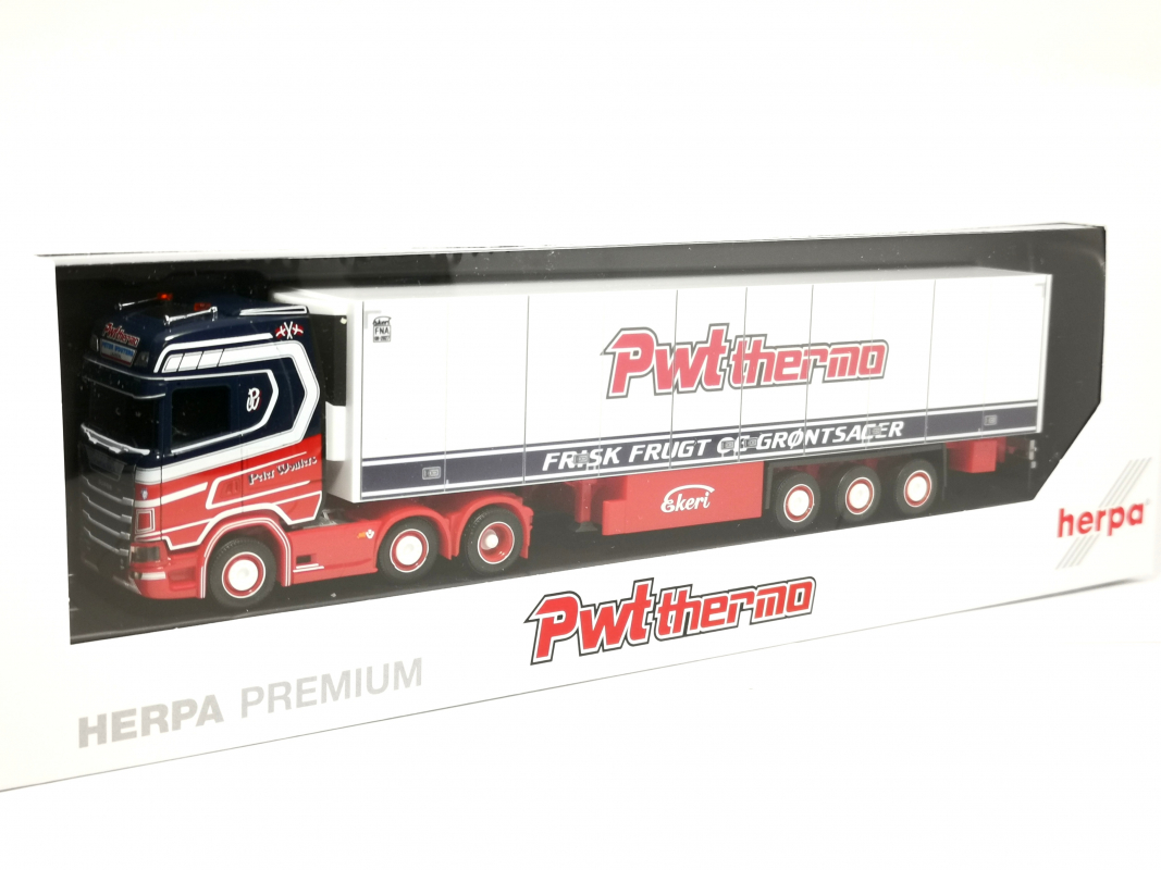 960724 Scania CS 20 HD Kühlkoffer-Sattelzug, "PWT - Peter Wouters" Herpa