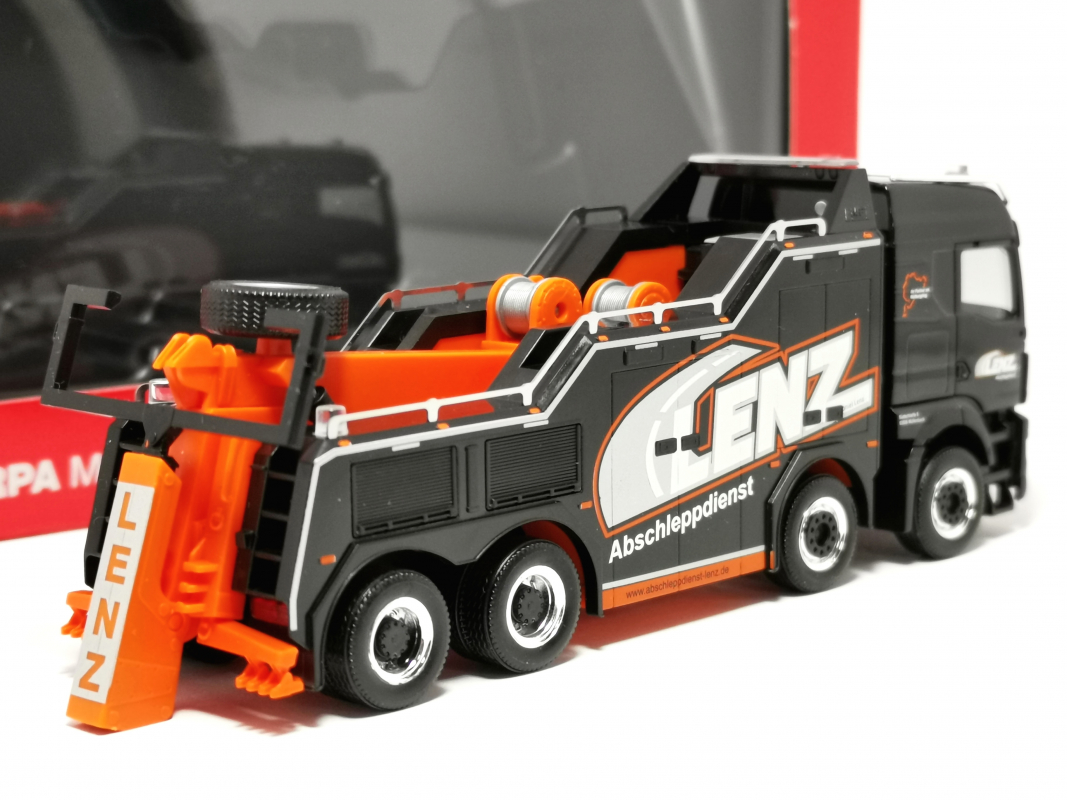 Preview: 320634 MAN TGS TM Empl Bison Bergefahrzeug "Lenz" Herpa