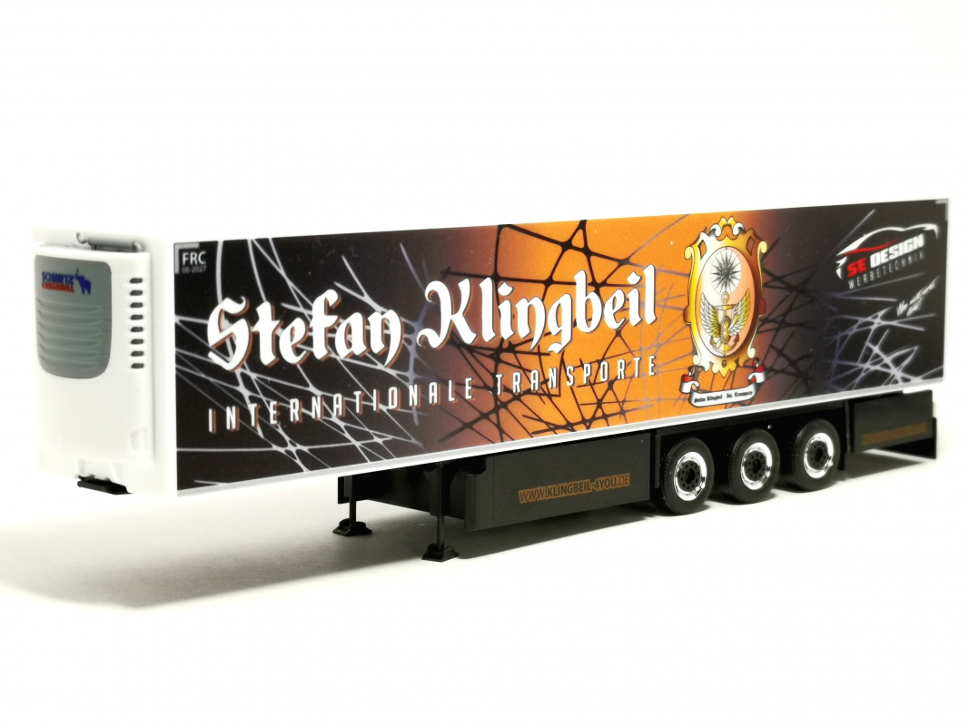 Kühlkoffer-Auflieger 3a "Stefan Klingbeil Transporte" Herpa