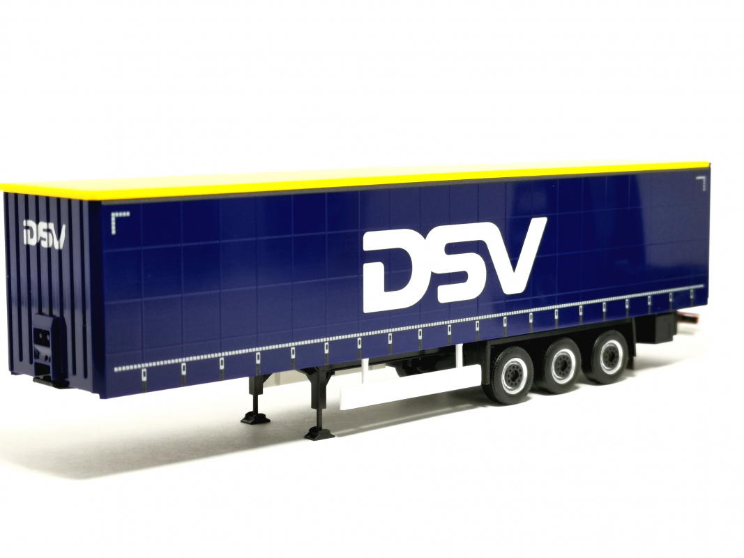 Gardinenplanen-Auflieger "DSV"  Herpa