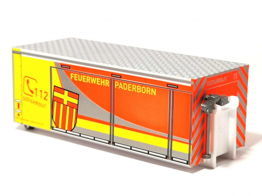 Feuerwehr-Container "Feuerwehr Paderborn" Herpa 854