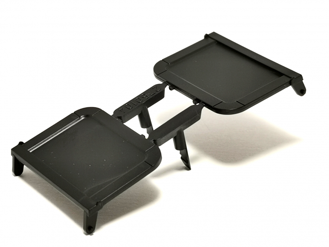 2x Heckklappe Kippmulde Schmitz, schwarz Herpa C557