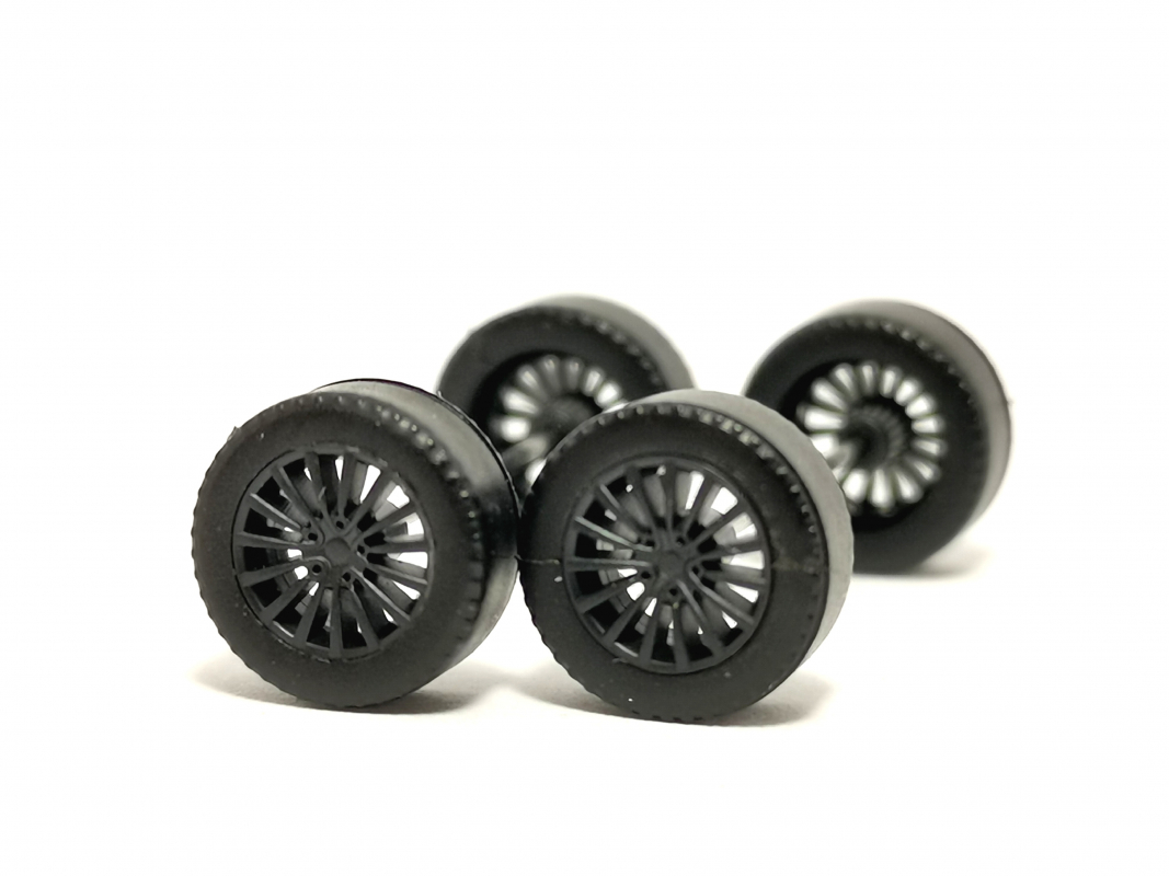 2x Radsatz VW T6, schwarz Herpa C610