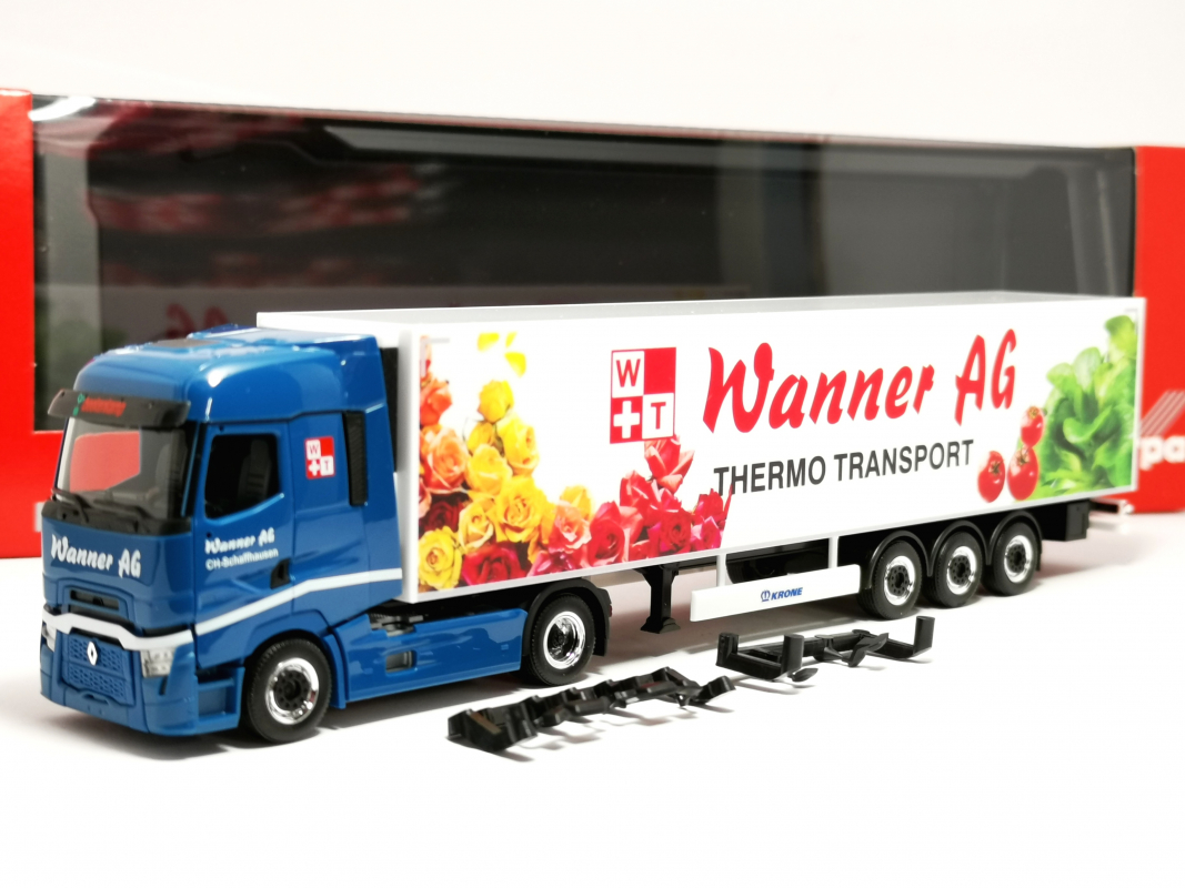 321242 Renault T facelift Kühlkoffer-Sattelzug "Wanner AG" Herpa