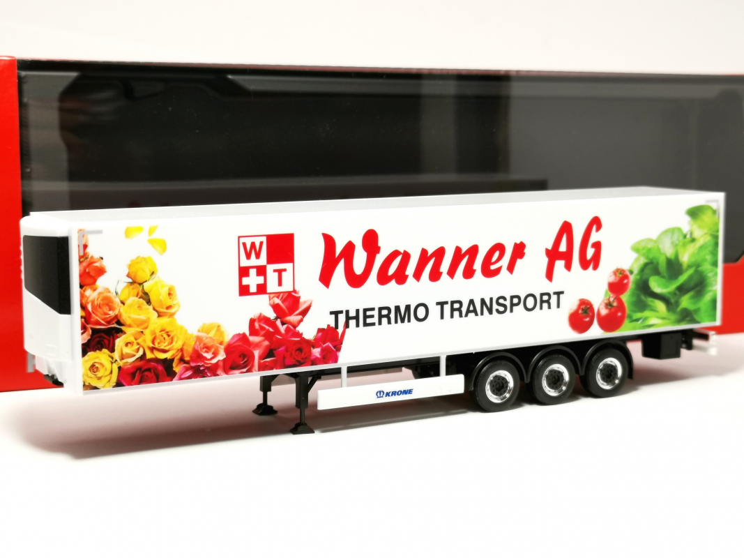 Kühlkoffer-Auflieger "Wanner AG" Herpa