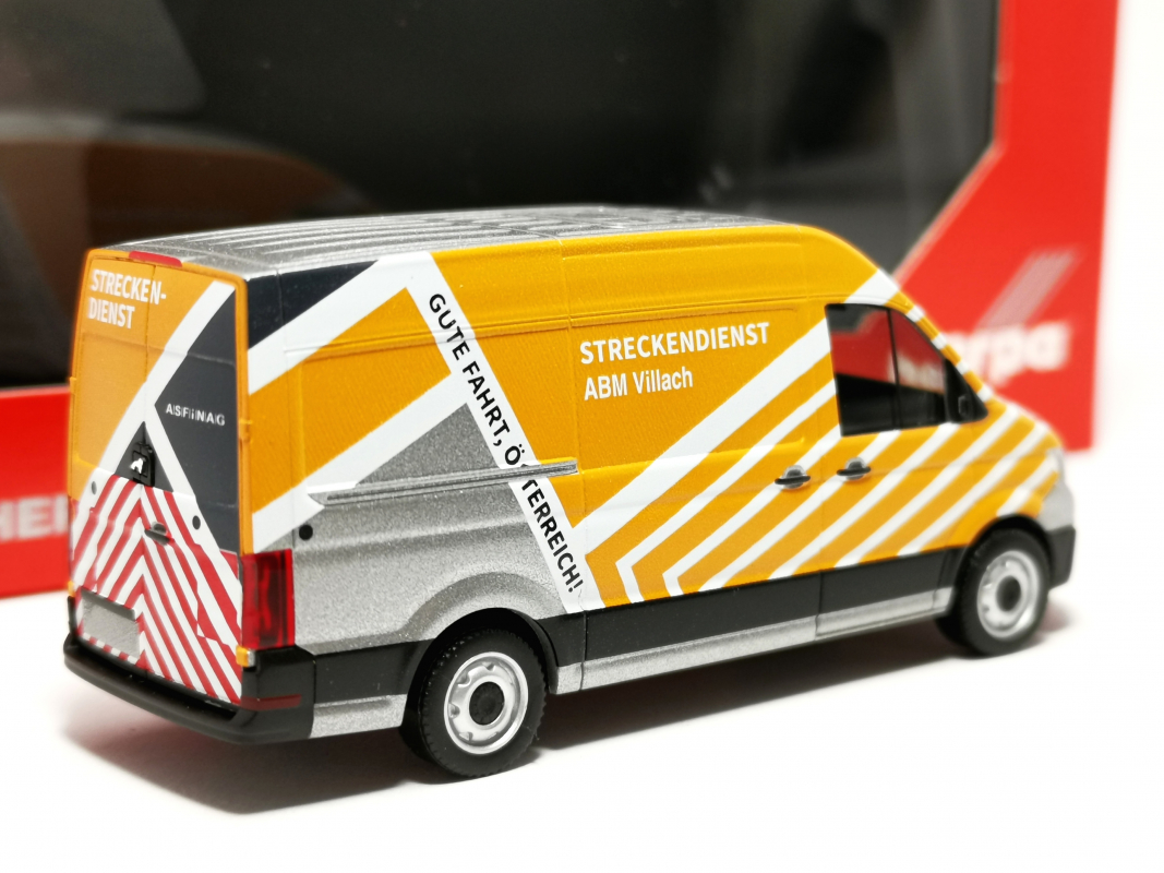 Preview: 099165 MAN TGE Kasten Hochdach "ASFINAG" (A) Herpa