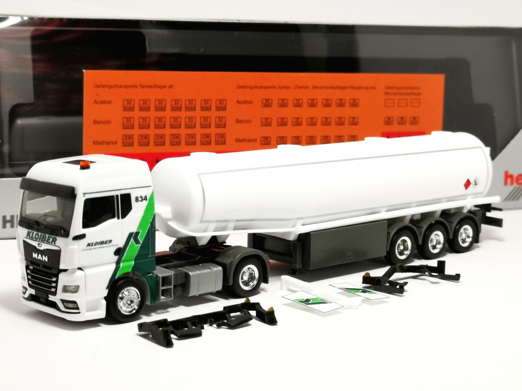 952033 MAN TGX GM Benzintank-Sattelzug "Kloiber" Herpa