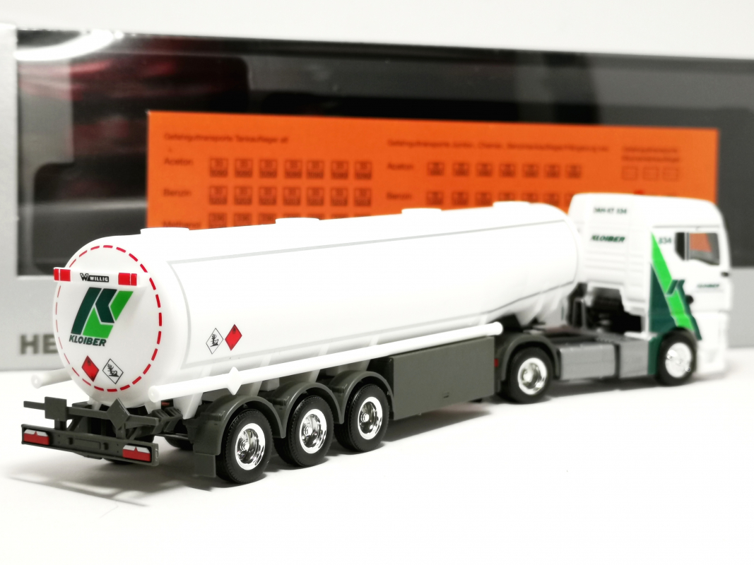 952033 MAN TGX GM Benzintank-Sattelzug "Kloiber" Herpa