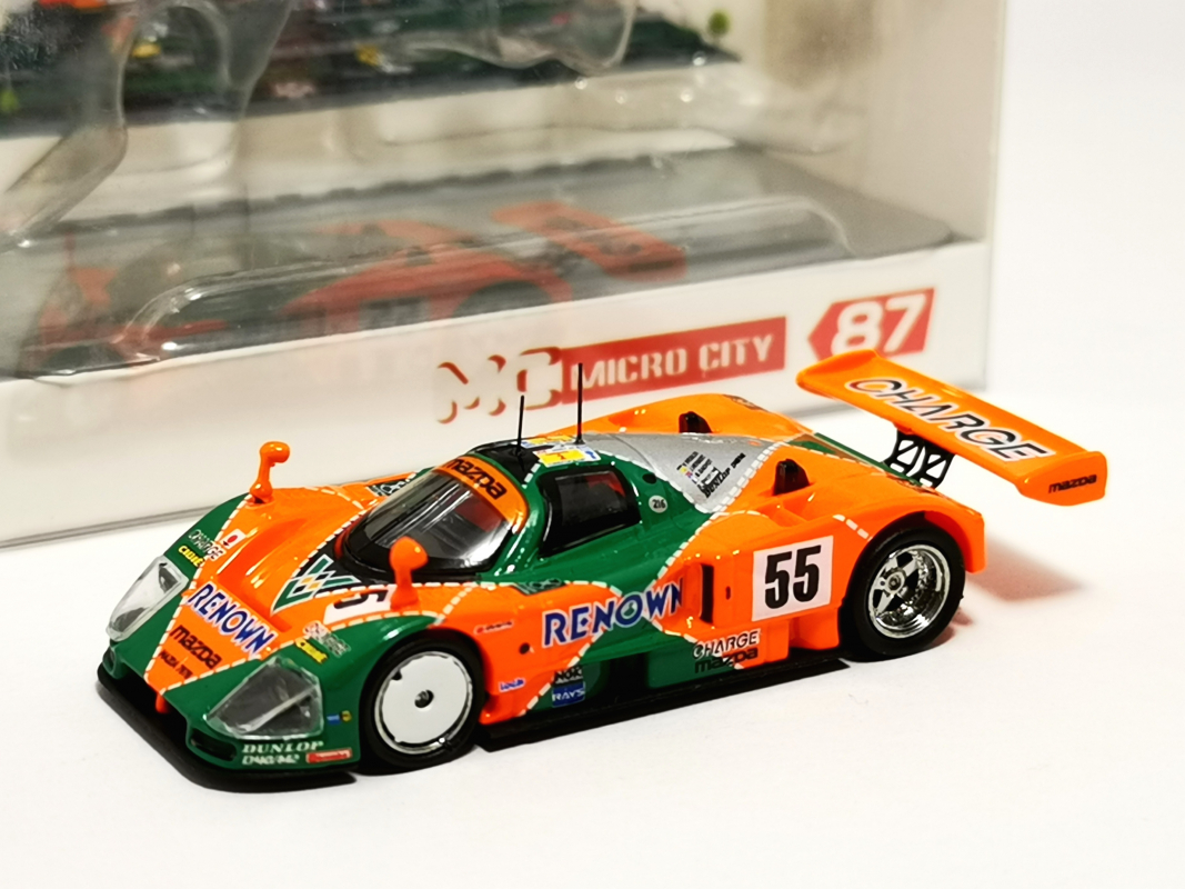 110806 MicroCity: Mazda 787B 55, orange, grün Herpa