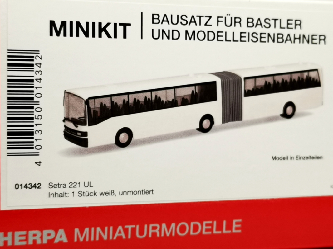 014342 MiniKit: Setra 221 UL, weiß (1 Stück) Herpa