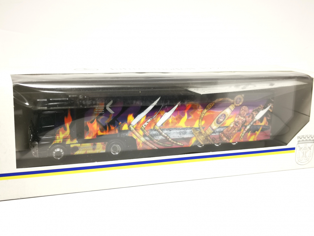 Mercedes-Benz Koffer Sattelzug "Klingen Museum" 1998 Herpa PC
