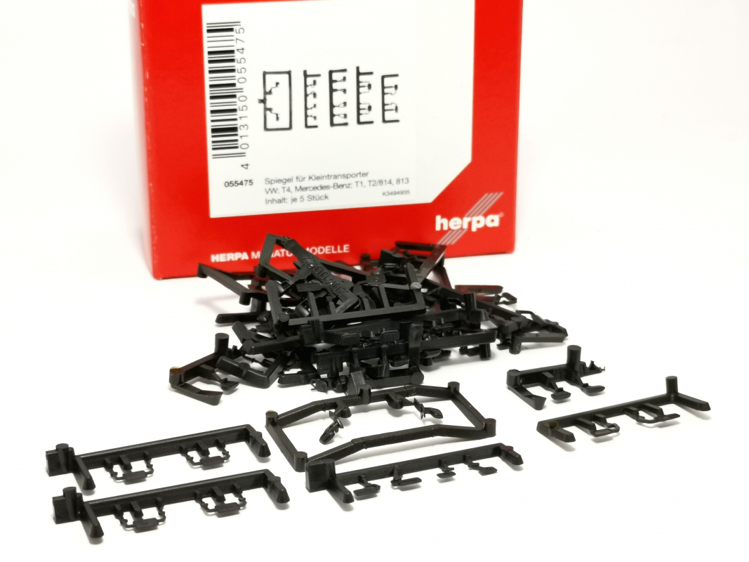 055475 Spiegel Kleintransporter (Volkswagen: T4, Mercedes-Benz: T1, T2/814, 813), je 5 Stück