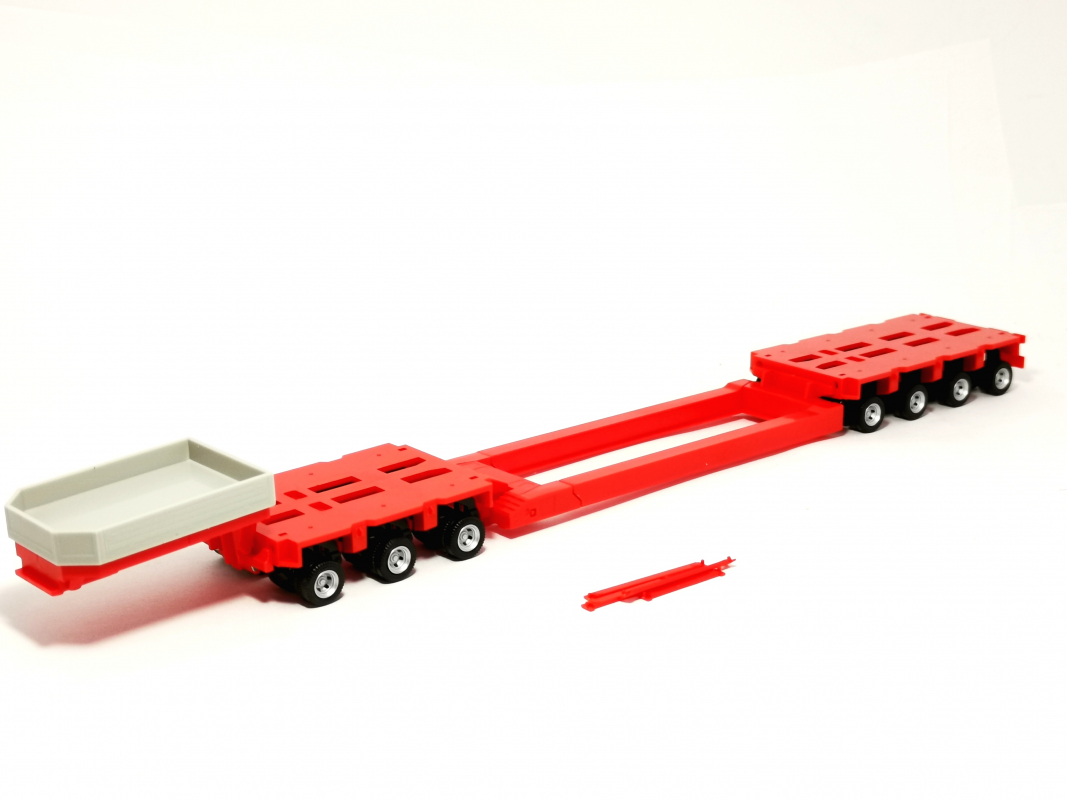 Tieflade-Auflieger mit Kesselbrücke, rot Herpa 764