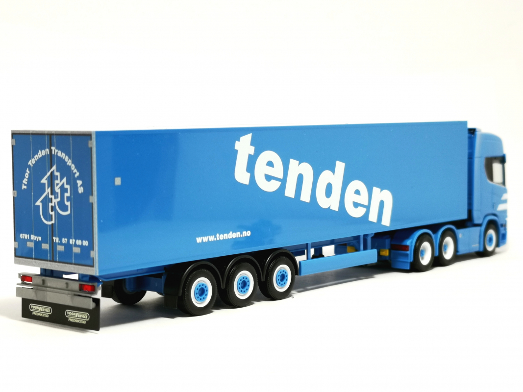 Preview: 321143 Scania CR 20 Hochdach 6x4 Kühlkoffer-Sattelzug "Tenden" (N) Herpa