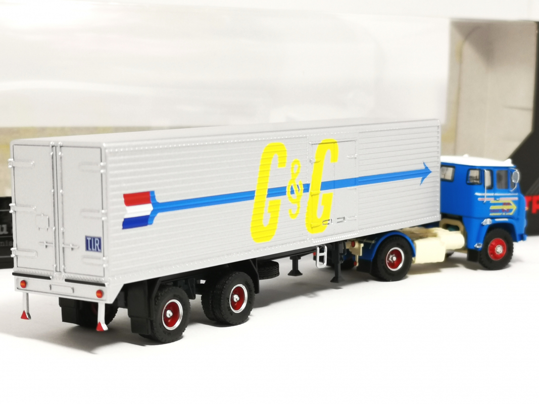26222 Scania Vabis LB 76 Koffer-Sattelzug "Goedkoop & De Geus" (NL) Modellbau Schwarz