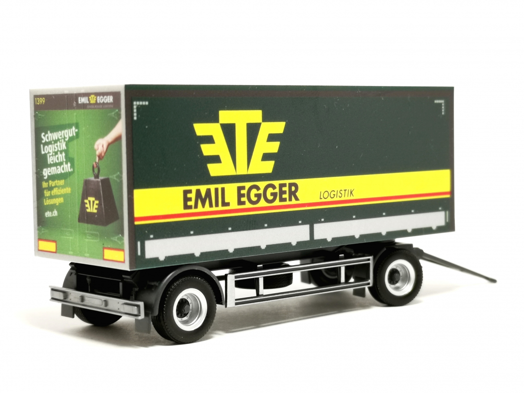 7,45m Anhänger "Emil Egger" Herpa 504