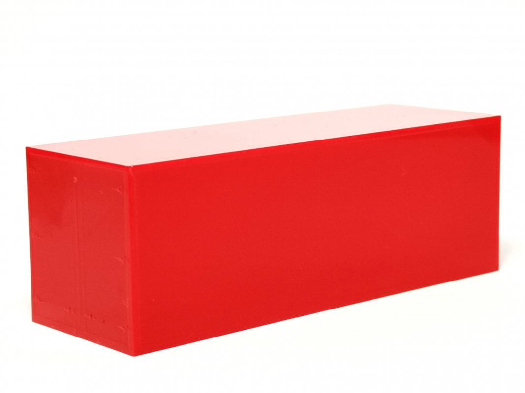 Koffer Aufbau, rot 7,45m Herpa