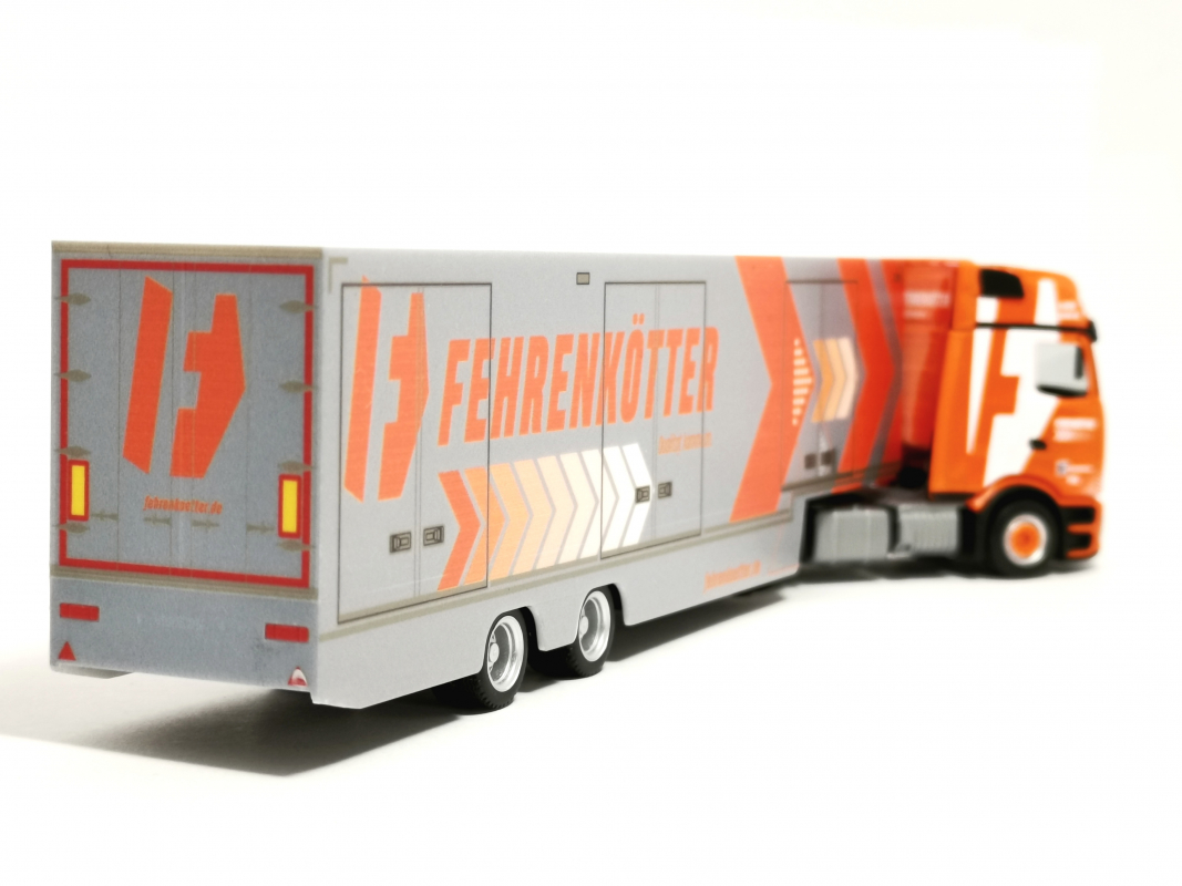Preview: 321440 Mercedes-Benz Actros L ProCabin Gigaspace Koffer-Sattelzug "Fehrenkötter" Herpa