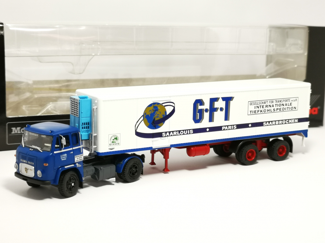 026239 Scania Vabis LB 76 Kühlkoffer-Sattelzug "GFT Wetzlar" (Hessen/Wetzlar) Schwarz