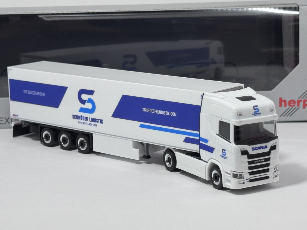 Preview: 960731 Scania CS20 HD Kühlkoffer-Sattelzug „Schröder Logistik GmbH“ Herpa