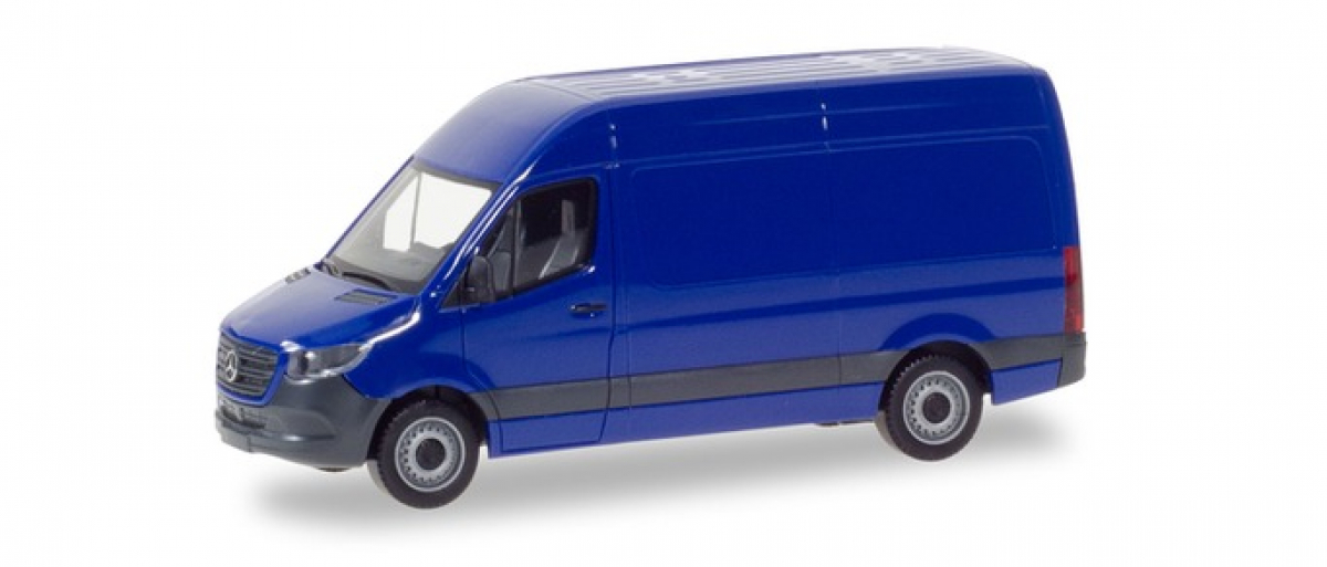 093811 Mercedes-Benz Sprinter Kasten Hochdach, ultramarinblau	Herpa