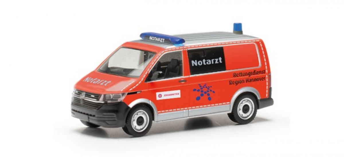 097864 VW T6.1 Bus NEF "Rettungsdienst Region Hannover/Johanniter" Herpa