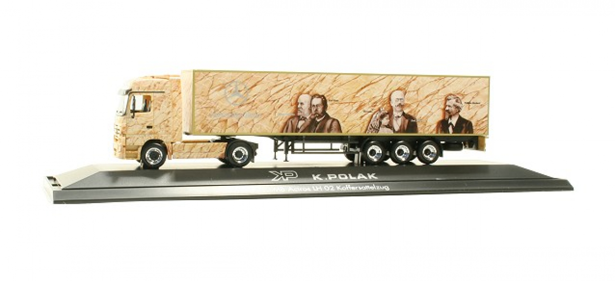 120784 Mercedes-Benz Actros LH Koffer-Sattelzug "K. Polak" (PL) Herpa ohne Umverpackung