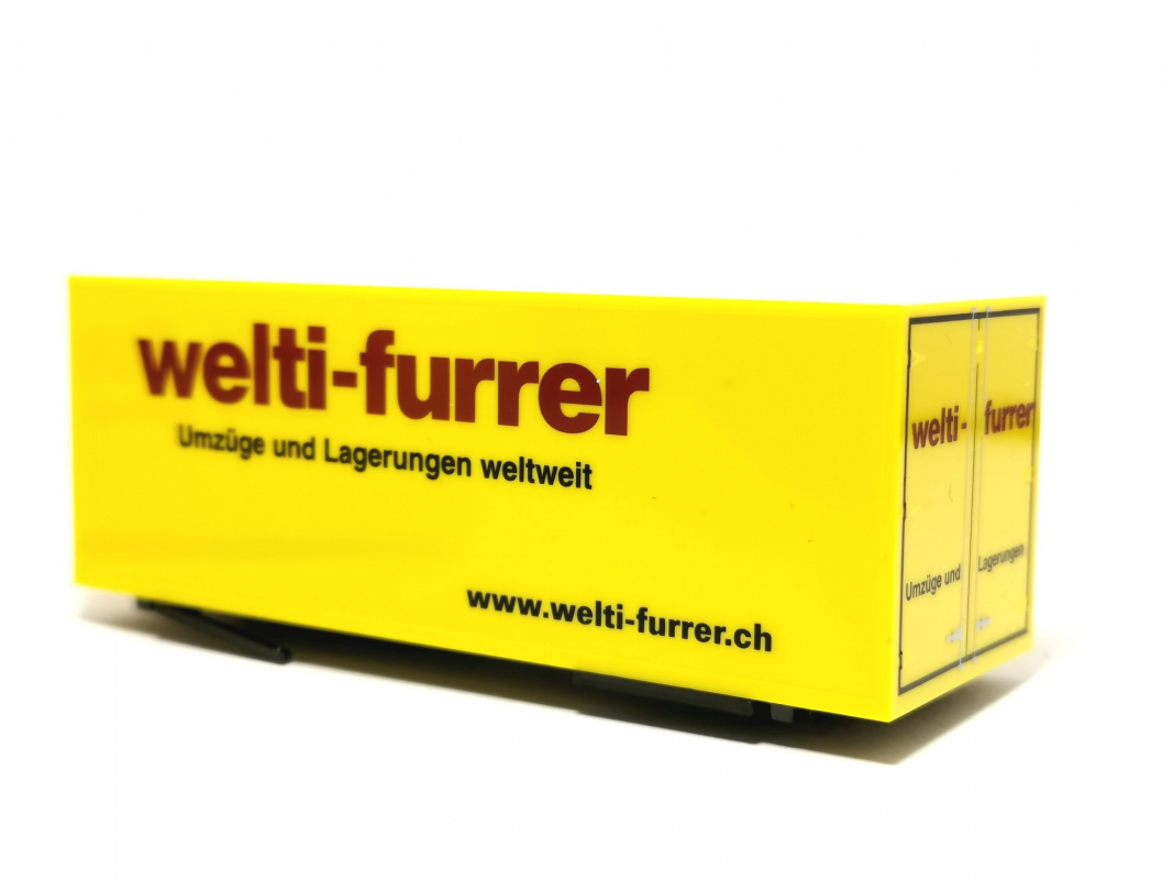 7,45m LKW Koffer "welti-furrer" Herpa