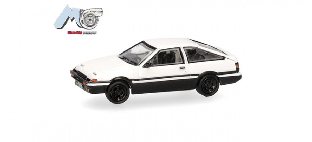 110400 MicroCity: Toyota Corolla AE86, weiß "initial d" - SALE - B3
