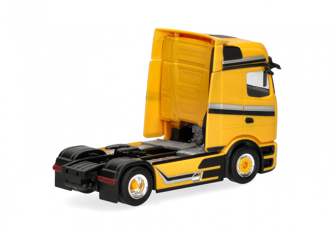 922562 Mercedes-Benz Actros L ProCabin Bigspace Zugmaschine 2achs, gelb Herpa