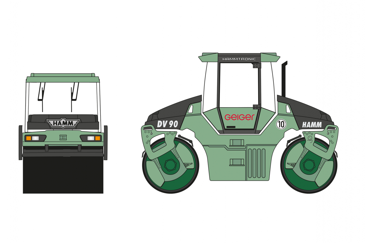 956949 Hamm Tandemwalze "Geiger" Herpa