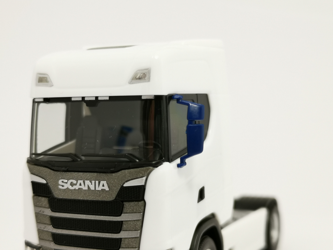 Spiegel für Scania CR, CS, CG blau Herpa