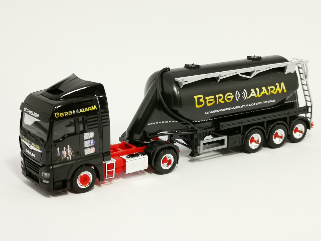 312172 MAN TGX XLX Euro 6c Eutersilo-Sattelzug "Silo Melmer / Bergalarm"  Herpa
