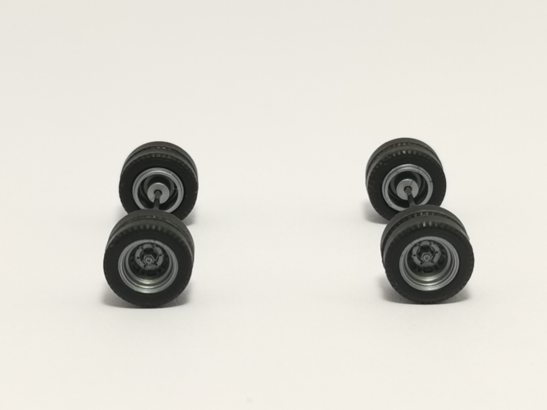 1x Radsatz Zwilling für Transporter Herpa