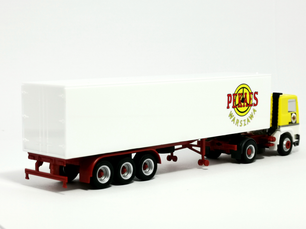 313087 Renault R 360 Kühlkoffer-Sattelzug „PEKAES“ (Polen/Warschau) Herpa