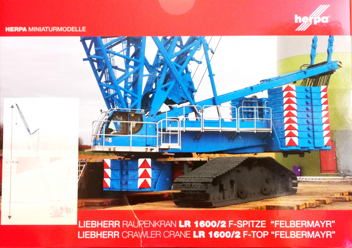308298 Bausatz F-Spitze für Liebherr Raupenkran LR 1600/2 "Felbermayr" (A) Herpa **SALE**