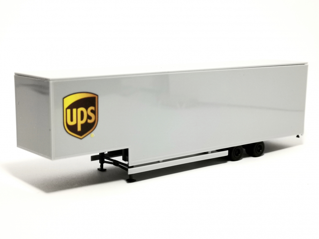 Jumbokoffer-Auflieger 2a „UPS“ Herpa