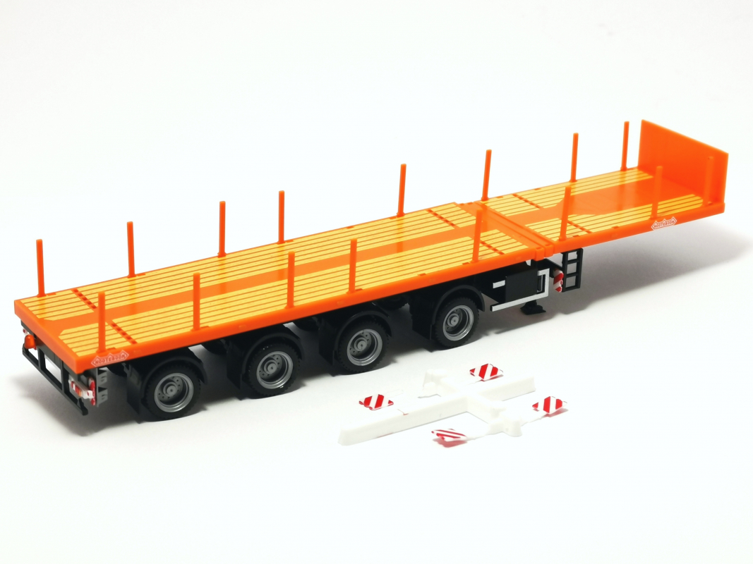 076203 Nooteboom Teletrailer vierachsig, verkehrsorange 007 Herpa/Restbestand