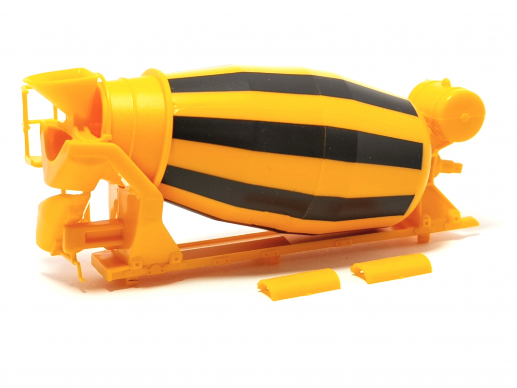 Betonmischer orange Groß für 4-achser Herpa